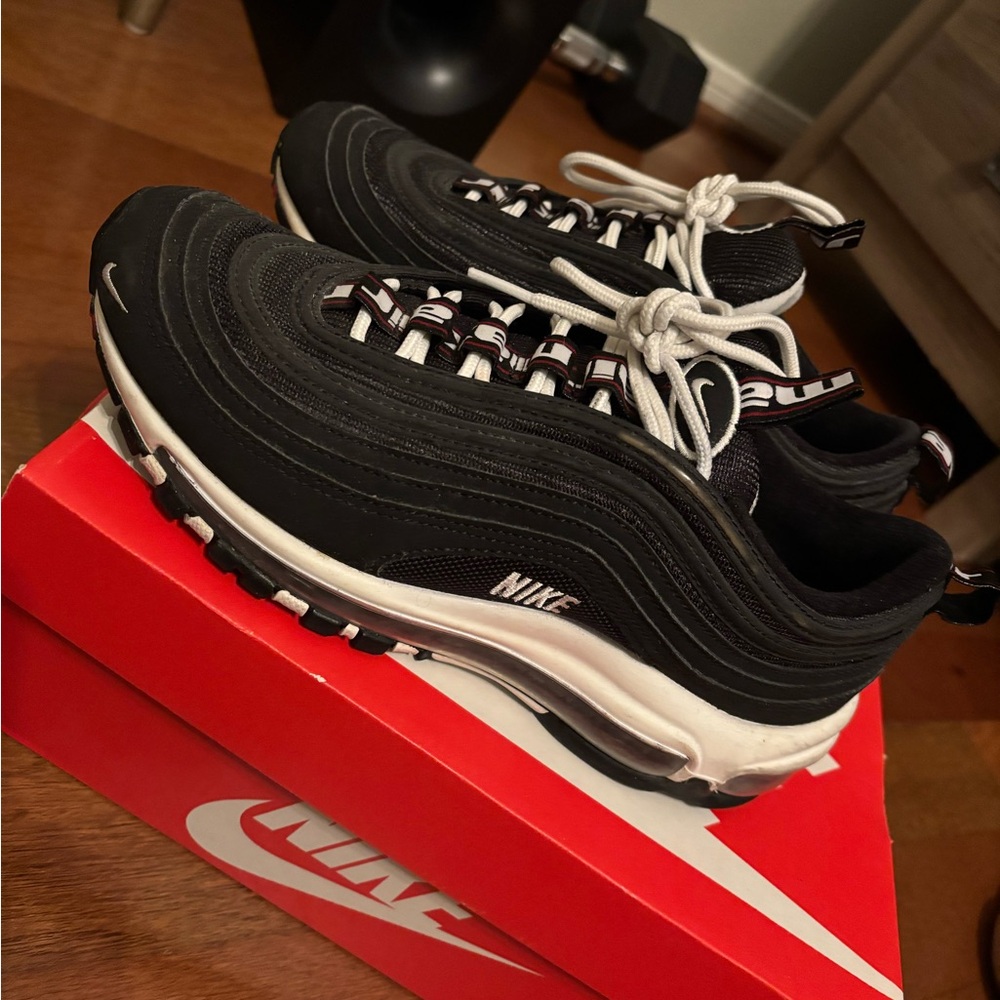 Nike Black and White Air Max 97 Sneakers